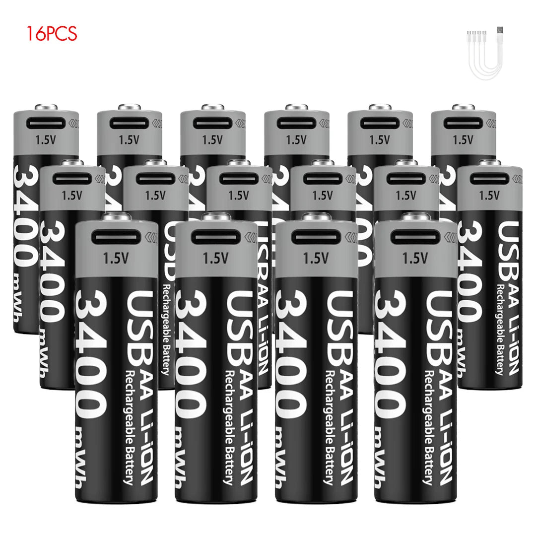 batterie rechargeable MATOV AA 1,5 V 3400mWh Ma boutique