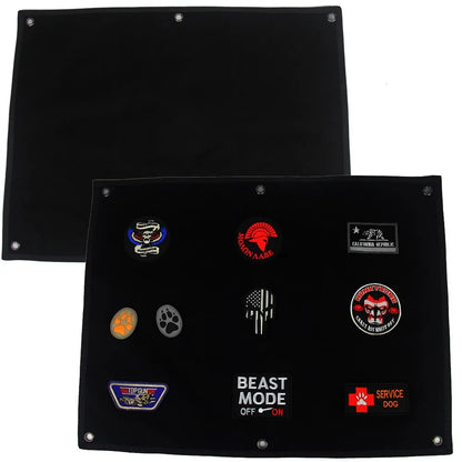Panneau d’Exposition Velcro pour Patchs – Tableau de Collection Murale avec Trous de Suspension - BLACKBEARD OUTDOOR INDUSTRIES