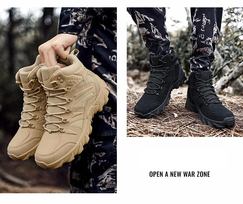 Bottes de Combat Tactiques Améliorées pour Homme - Chaussures de Randonnée Résistantes et Respirantes BLACKBEARD OUTDOOR INDUSTRIES