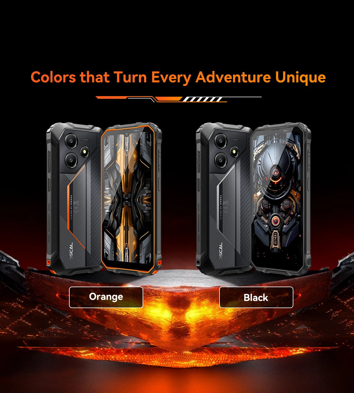 Blackview OSCAL Marine 2 Rugged Smartphone AI, 6.56'' HD+ Display, Unisoc T615, 24(8+16)GB 256GB, 11000mAh, Android 15 Phone NFC BLACKBEARD OUTDOOR INDUSTRIES