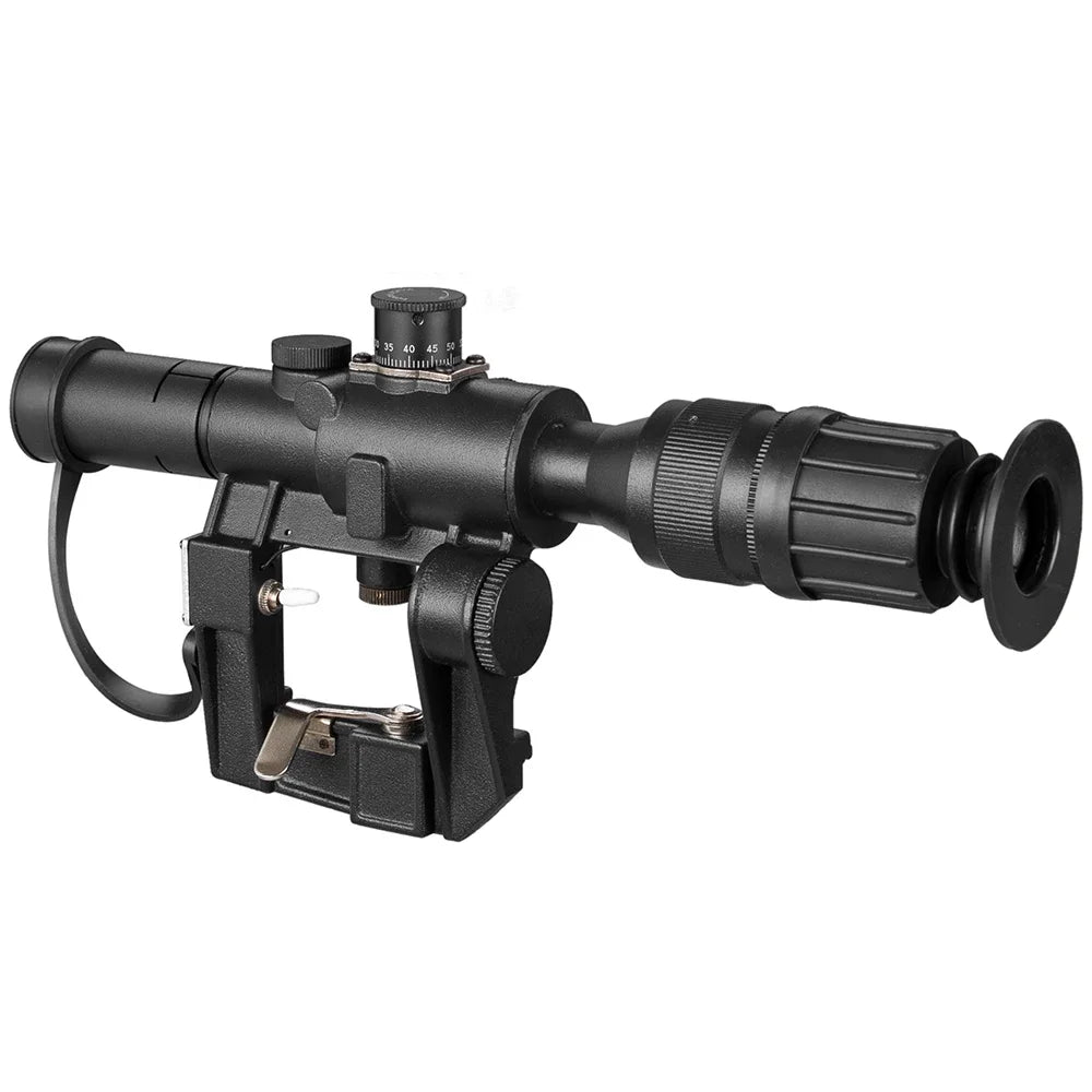 Tactical SVD Dragunov 4x26 – Lunette de Précision à Réticule Illuminé Rouge pour Fusil de Chasse et Tir de Précision - BLACKBEARD OUTDOOR INDUSTRIES