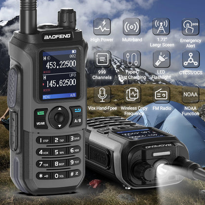 Lot de 2 Talkie-Walkies Baofeng UV-21 Pro V2 – Multi-bande, 999 Canaux, USB-C, Écran Couleur - BLACKBEARD OUTDOOR INDUSTRIES
