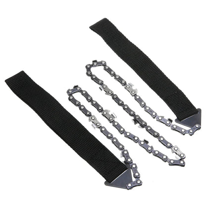 11 Teeth Pocket Chainsaw – Scie de Poche Manuelle pour Camping et Survie - BLACKBEARD OUTDOOR INDUSTRIES