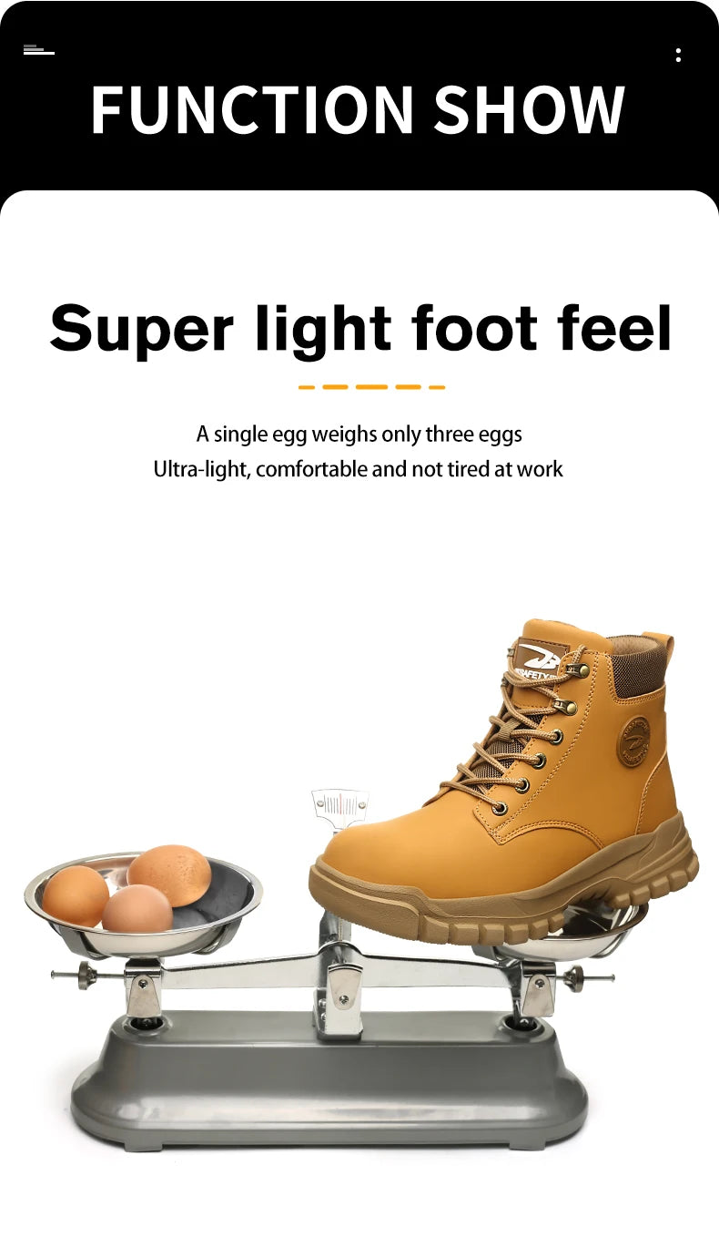 Chaussures de Sécurité Homme et Femme - Sneakers Anti-écrasement avec Embout Métallique, Bottes de Travail Indestructibles pour Construction - BLACKBEARD OUTDOOR INDUSTRIES