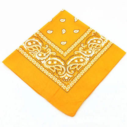 Bandana Carré Hip Hop en Coton – 54x54 cm, Imprimé Paisley - BLACKBEARD OUTDOOR INDUSTRIES
