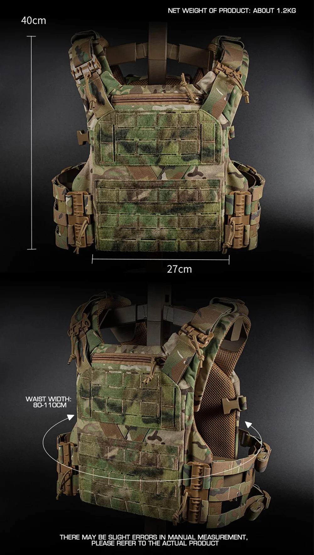 Gilet Tactique Outdoor 3.0 K19 pour Chasse – Porte Plaques MOLLE avec Système de Libération Rapide et Ceinture Ajustable – Équipement de Combat BLACKBEARD OUTDOOR INDUSTRIES