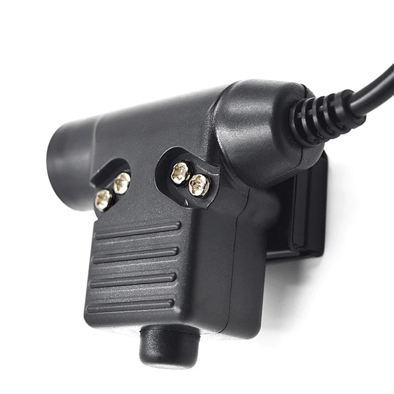 Câble PTT U94 7.0mm pour Casque 2 PIN — Compatible Baofeng UV-5R, UV-S9 Plus, UV-82, AR-152 - BLACKBEARD OUTDOOR INDUSTRIES