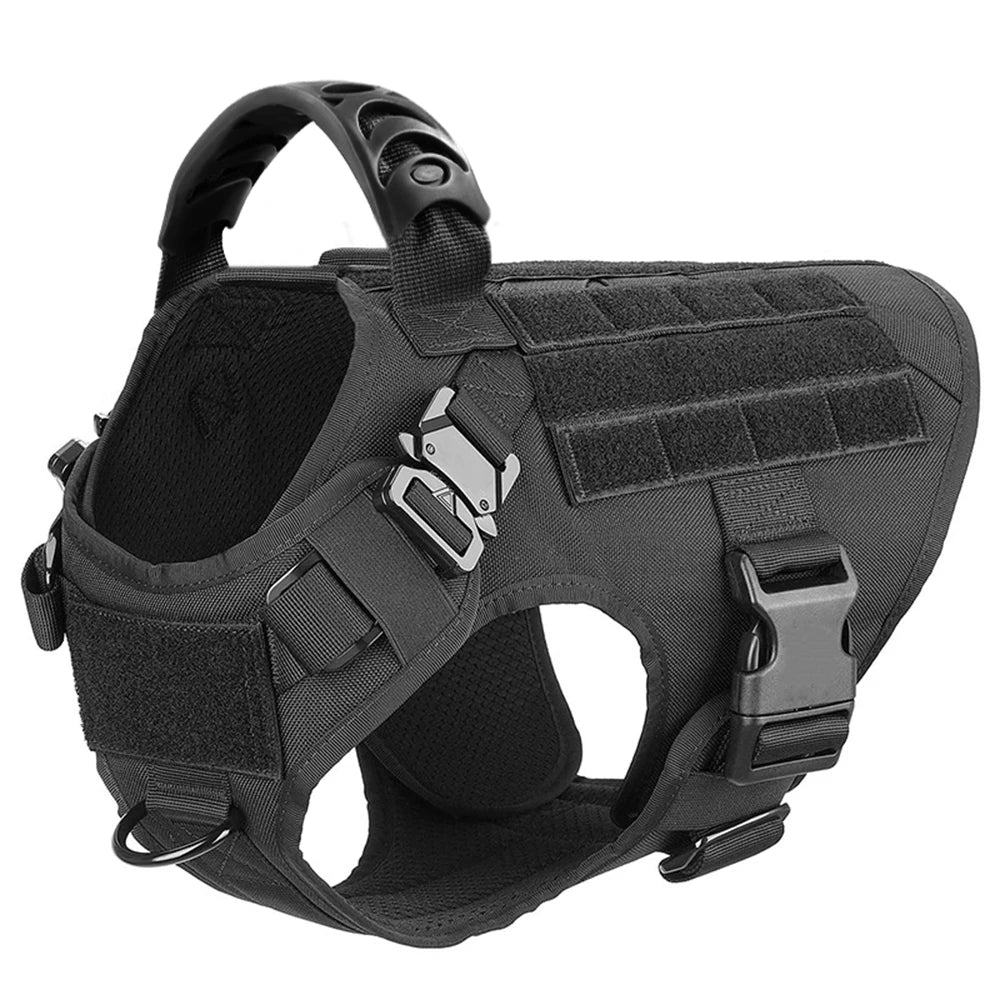 Harnais Tactique PETRAVEL pour Grand Chien – Ensemble Harnais + Collier + Laisse avec Système MOLLE Ma boutique