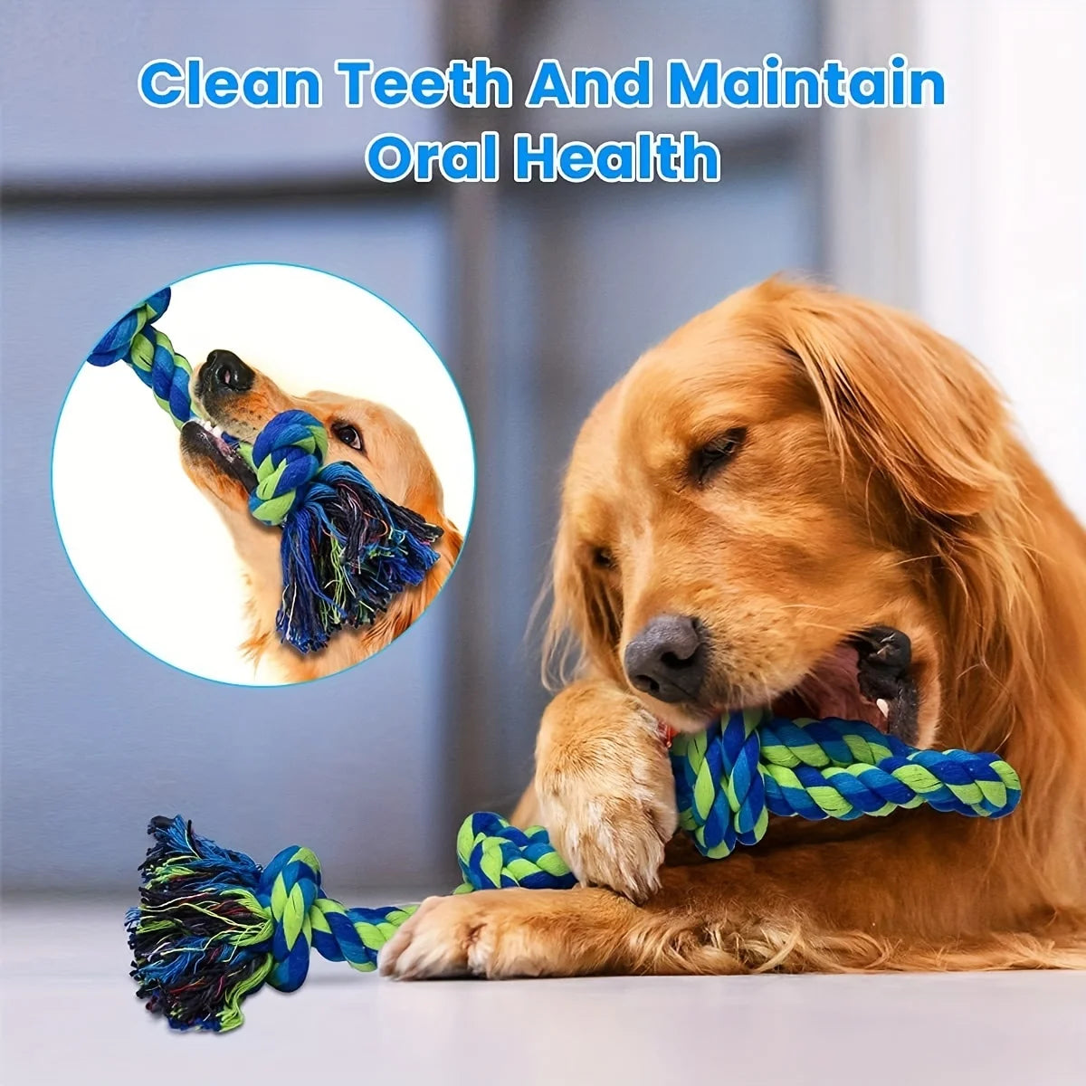 Jouet à Nœud Résistant pour Chien – Corde à Mâcher Ultra Solide & Interactif Ma boutique