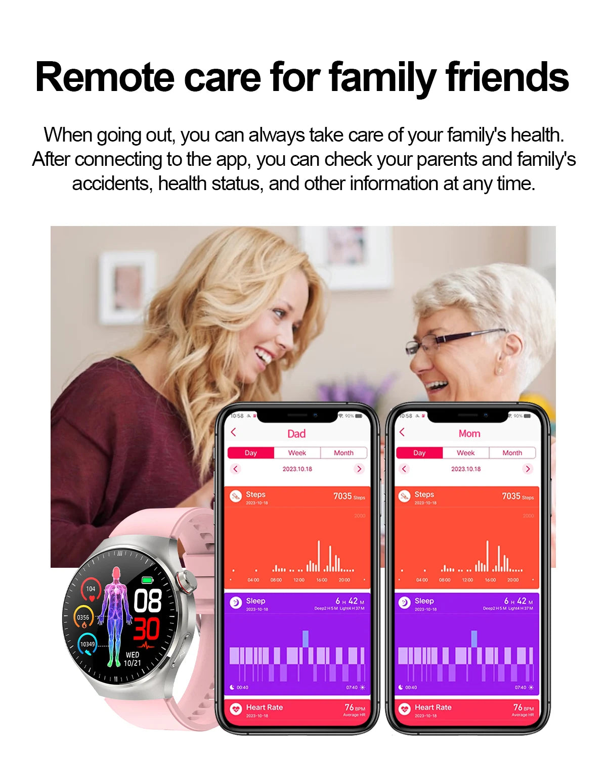 Montre Connectée Médicale GUHUAVMI TK26 – ECG+PPG – Uric Acid, Température, Lipides, Appels Bluetooth – Écran AMOLED 1.43” – Étanche IP68 - BLACKBEARD OUTDOOR INDUSTRIES
