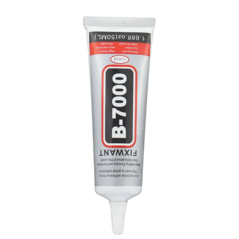 Colle B-7000 - Adhesif Universel Transparent pour Réparation d'Écran de Téléphone - Disponible en 15ML, 25ML, 50ML, 110ML avec Applicateur de Précision BLACKBEARD OUTDOOR INDUSTRIES