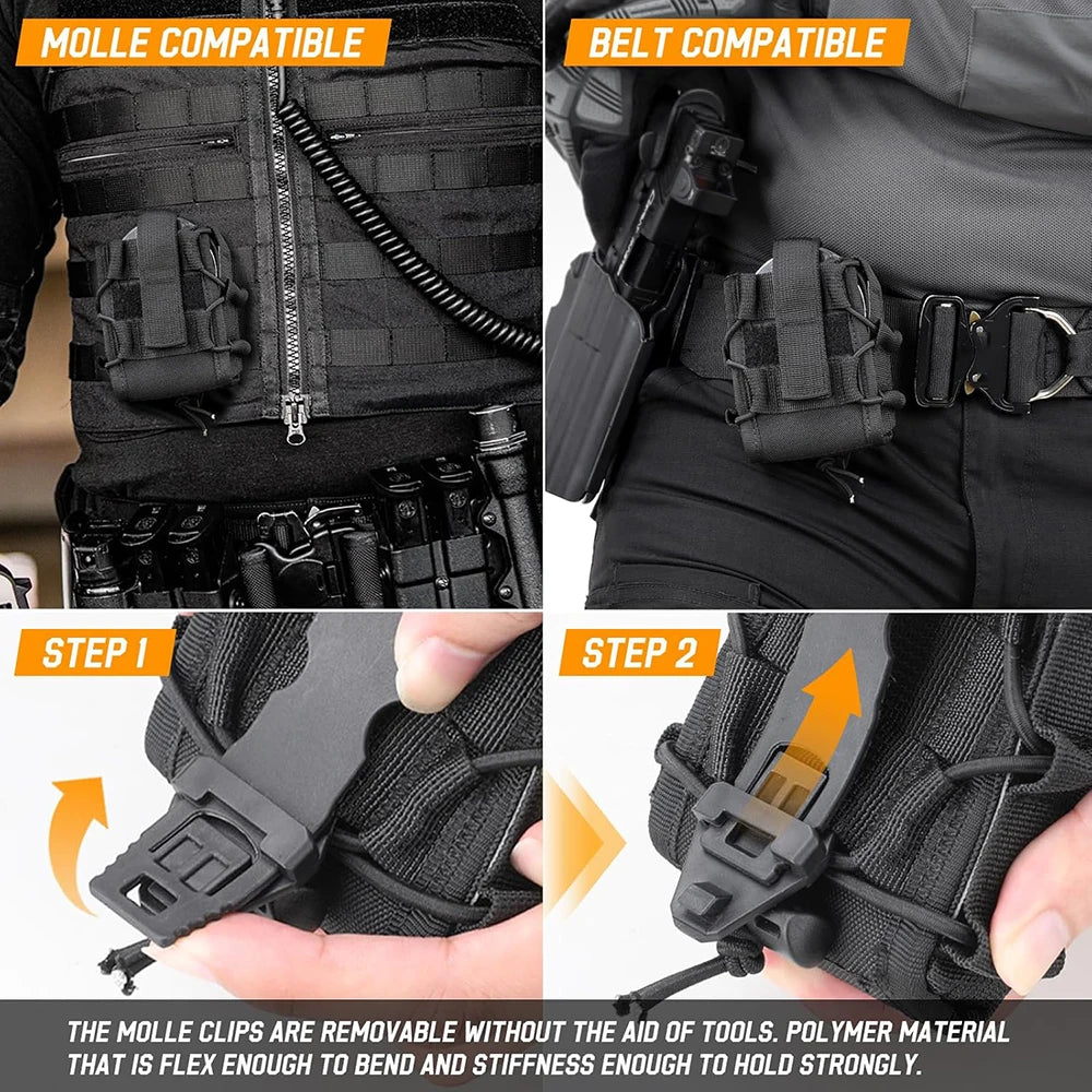 Étui Ouvert pour Menottes – Poche Tactique Compatible MOLLE – Étui Universel pour Ceinture de Service - BLACKBEARD OUTDOOR INDUSTRIES