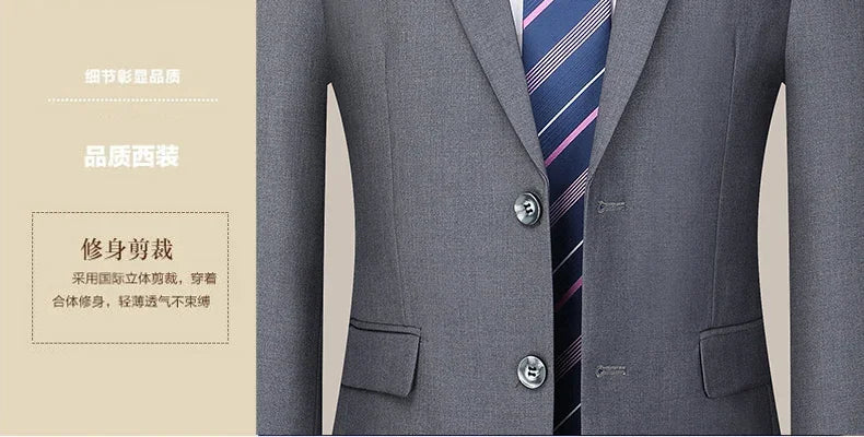Costume Homme Slim Fit à Deux Boutons – Costume Professionnel et Élégant avec Pantalon Inclus (Tailles S-6XL) BLACKBEARD OUTDOOR INDUSTRIES