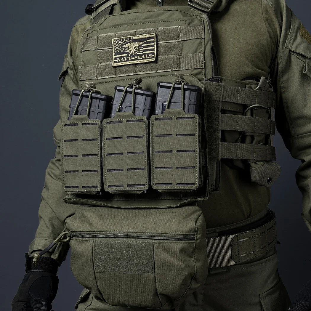 IDOGEAR Poche Tactique LSR 556 Triple Mag Carrier MOLLE - Poche à Munitions Découpée au Laser BLACKBEARD OUTDOOR INDUSTRIES