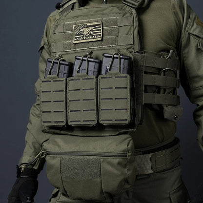 IDOGEAR Poche Tactique LSR 556 Triple Mag Carrier MOLLE - Poche à Munitions Découpée au Laser BLACKBEARD OUTDOOR INDUSTRIES
