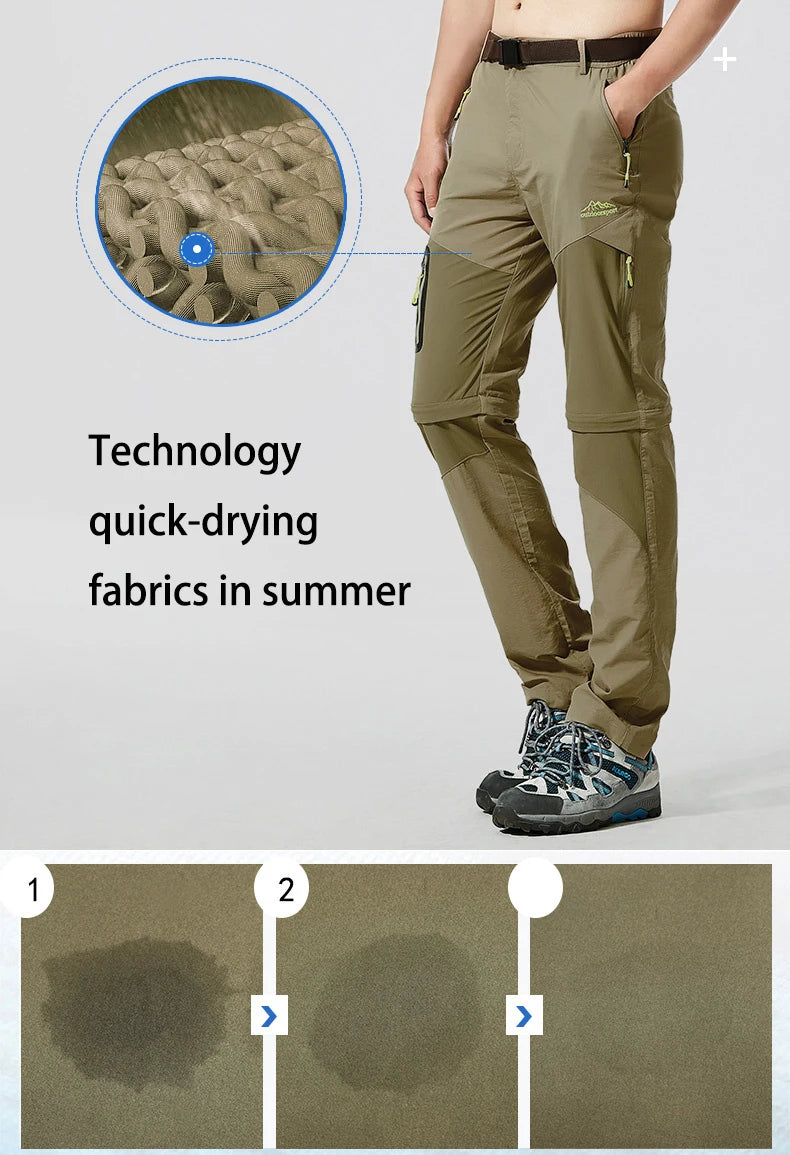 Pantalon de Randonnée Homme Été – Convertible, Séchage Rapide, Multi-Poches, Extensible - BLACKBEARD OUTDOOR INDUSTRIES
