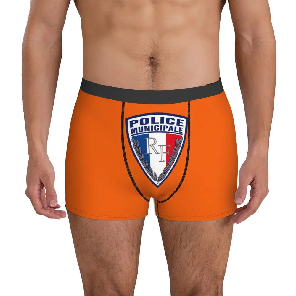 Boxer Homme Insigne Police Municipale – Sous-vêtement Original et Confortable - BLACKBEARD OUTDOOR INDUSTRIES