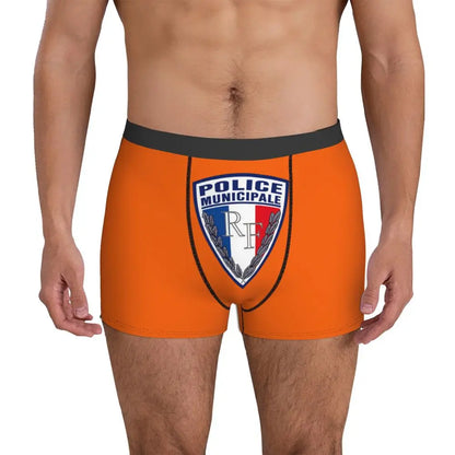 Boxer Homme Insigne Police Municipale – Sous-vêtement Original et Confortable - BLACKBEARD OUTDOOR INDUSTRIES