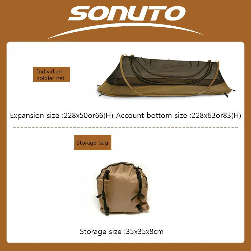 Tente de Camping Sonuto pour 1 Personne - BLACKBEARD OUTDOOR INDUSTRIES