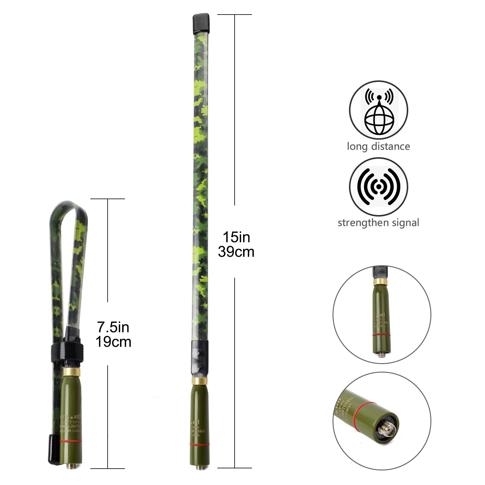 Antenne Tactique Pliante SMA-Femelle – VHF/UHF Dual Band 144/430MHz - BLACKBEARD OUTDOOR INDUSTRIES