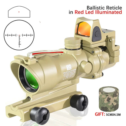 Lunette de Visée 4x32 Red Dot avec Fibre Optique - BLACKBEARD OUTDOOR INDUSTRIES