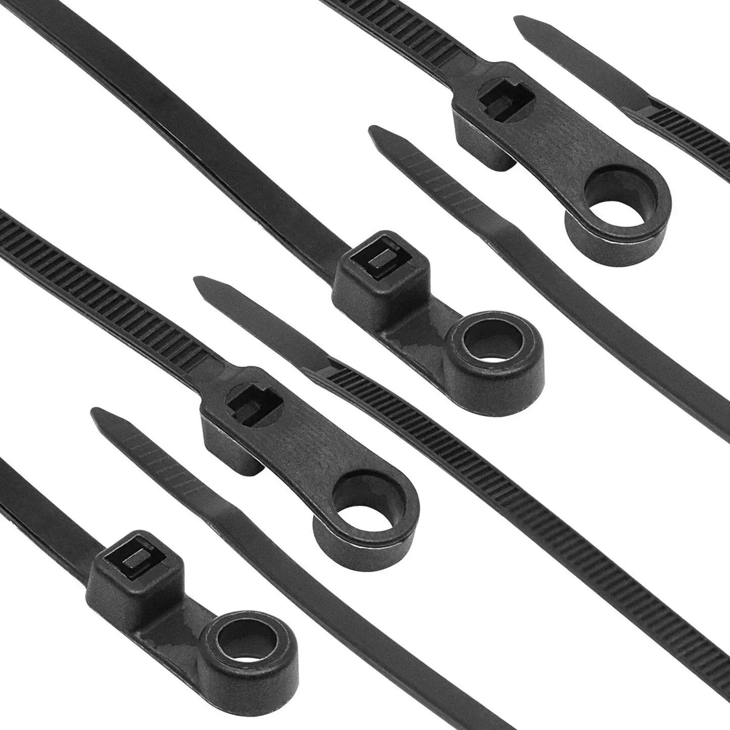 Serre-Câbles Nylon avec Trou de Vis – Lot de 100 ou 200 Pièces Attaches Auto-Bloquantes pour Câbles, Fils et Organisation DIY Bureau & Maison - BLACKBEARD OUTDOOR INDUSTRIES