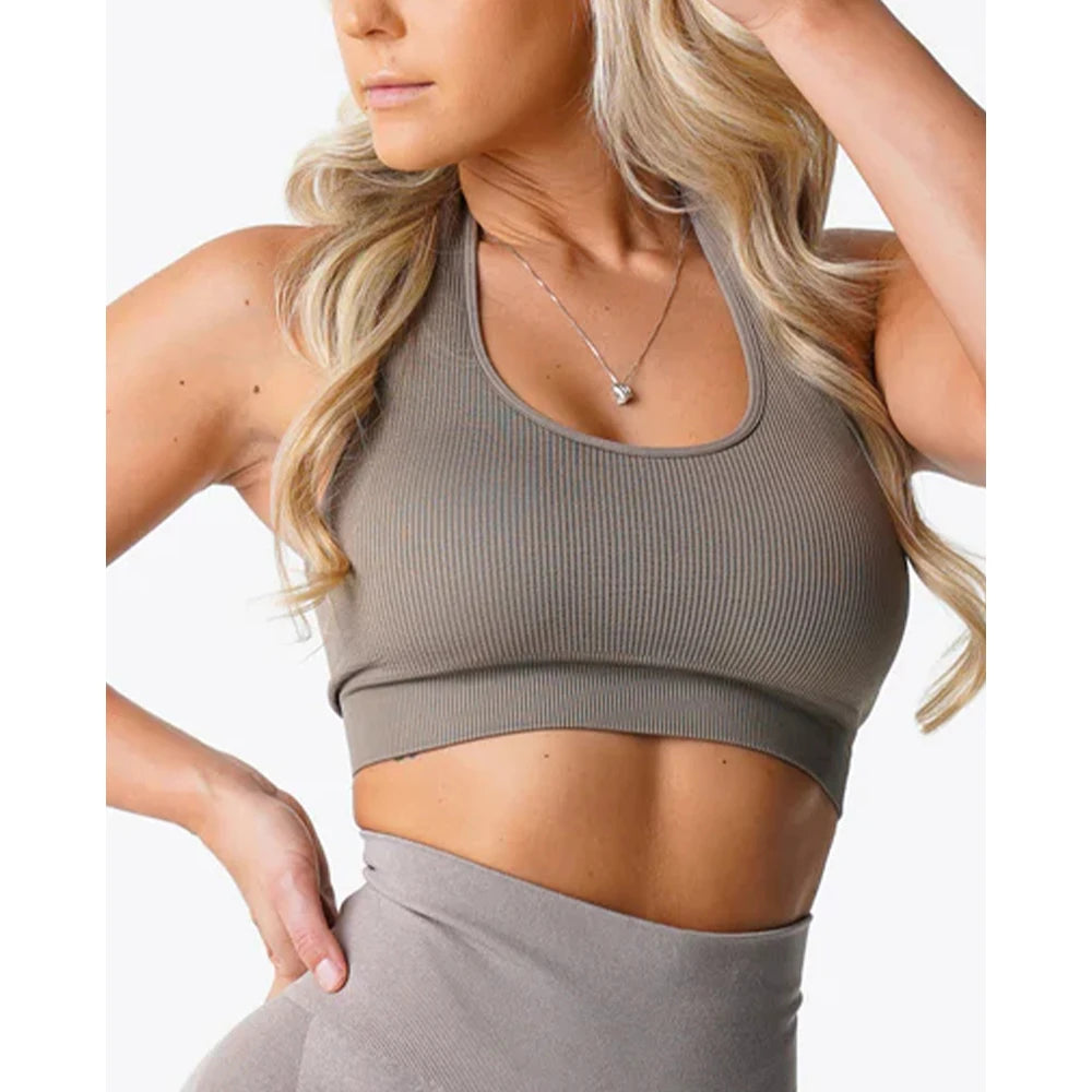Soutien-Gorge Sans Couture à Col Halter "Limitless" - Spandex Élastique et Respirant pour Femmes, Confort et Maintien, Idéal pour le Fitness et le Yoga - BLACKBEARD OUTDOOR INDUSTRIES