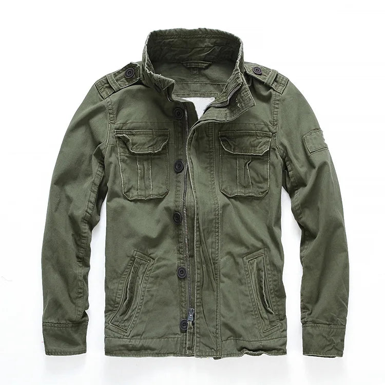 Veste Homme M65 Denim Rétro – Cargo Multi Poches – Style Militaire Outdoor Casual - BLACKBEARD OUTDOOR INDUSTRIES