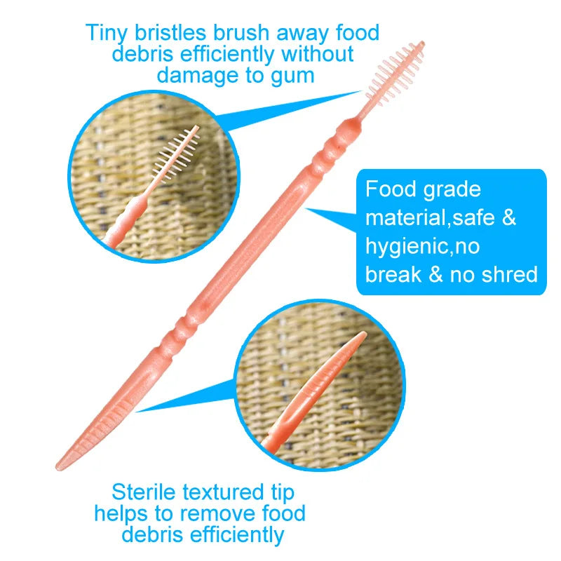 Toothpick Brosse – 200 Pièces en Boîte | Brossettes Interdentaires Jetables pour Adulte Ma boutique
