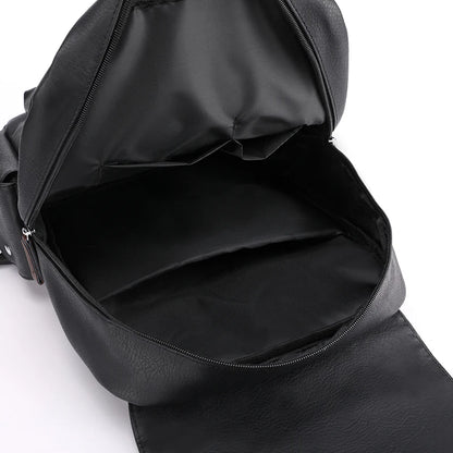 Sac à Dos Homme en Cuir PU – Élégant & Fonctionnel | Ordinateur Portable & École | 20–35L - BLACKBEARD OUTDOOR INDUSTRIES