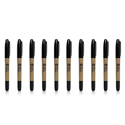 RHINO RESCUE - Marqueurs à Double Pointe – Pointe Fine et Large, Idéaux pour le Camping, la Maison, la Signature et le Marquage (Pack de 10) - BLACKBEARD OUTDOOR INDUSTRIES
