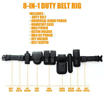 Set de Ceinture Tactique Modulaire pour Forces de l'Ordre - 8 en 1 avec Poche pour Chargeur et Étui à Menottes BLACKBEARD OUTDOOR INDUSTRIES