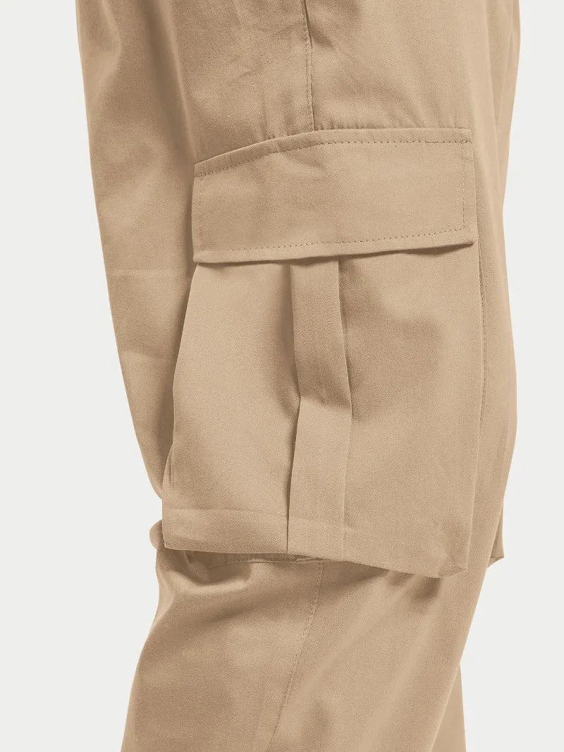 Pantalon Cargo Homme Grande Taille | Style Européen Décontracté | Taille Élastique & Cordon | Multi-poches | Léger & Confortable - BLACKBEARD OUTDOOR INDUSTRIES