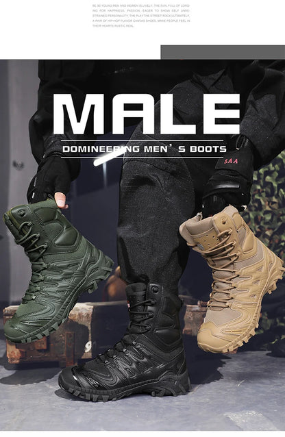 Bottes Tactiques Combat Désert pour Homme - Résistantes, Étanches et Confortables pour Randonnée et Sports Outdoor - BLACKBEARD OUTDOOR INDUSTRIES