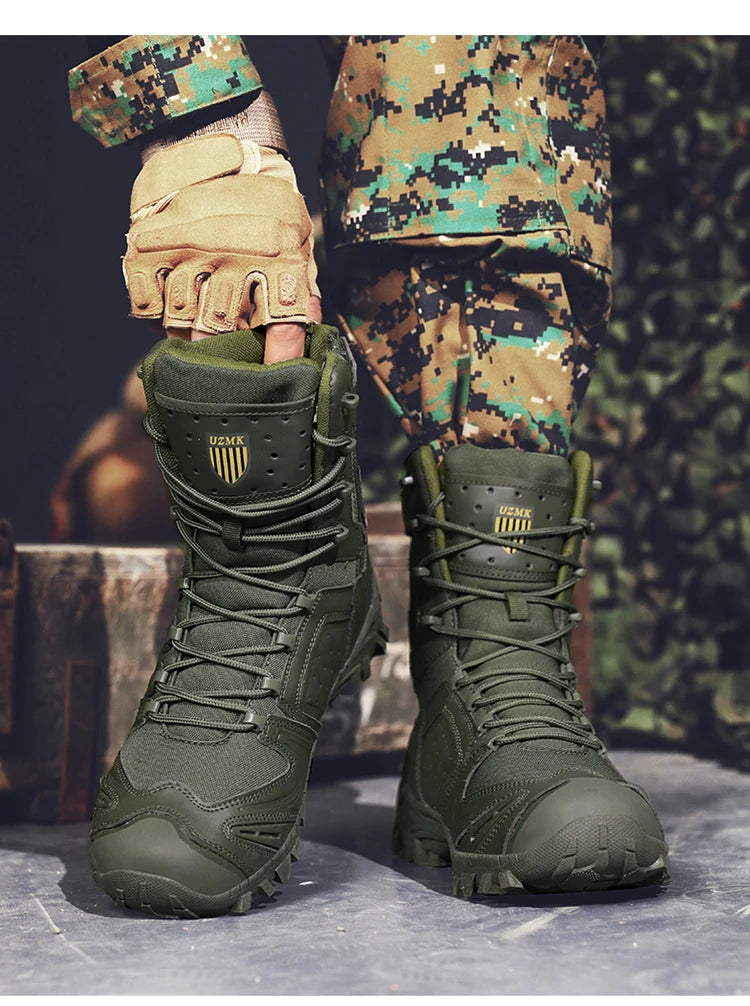 Bottes Tactiques Combat Désert pour Homme - Résistantes, Étanches et Confortables pour Randonnée et Sports Outdoor - BLACKBEARD OUTDOOR INDUSTRIES