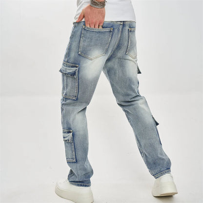 Jean Cargo Homme Style Motard à Multiples Poches – Modèle 2452B - BLACKBEARD OUTDOOR INDUSTRIES