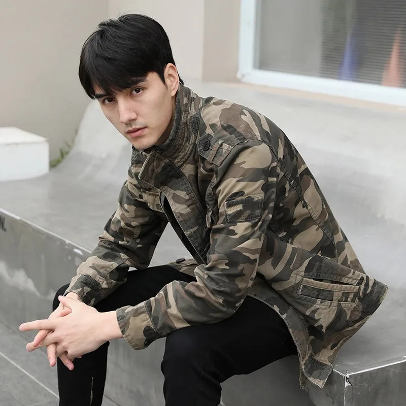 Veste Militaire vintage Camouflage Homme – Décontractée & Résistante | Printemps & Automne - BLACKBEARD OUTDOOR INDUSTRIES