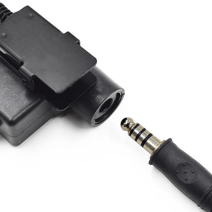 Câble PTT U94 7.0mm pour Casque 2 PIN — Compatible Baofeng UV-5R, UV-S9 Plus, UV-82, AR-152 - BLACKBEARD OUTDOOR INDUSTRIES