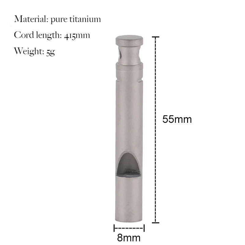 Sifflet de Survie Ultraléger en Titane - SOS Pure | Randonnée, Camping, Secours d'Urgence - BLACKBEARD OUTDOOR INDUSTRIES
