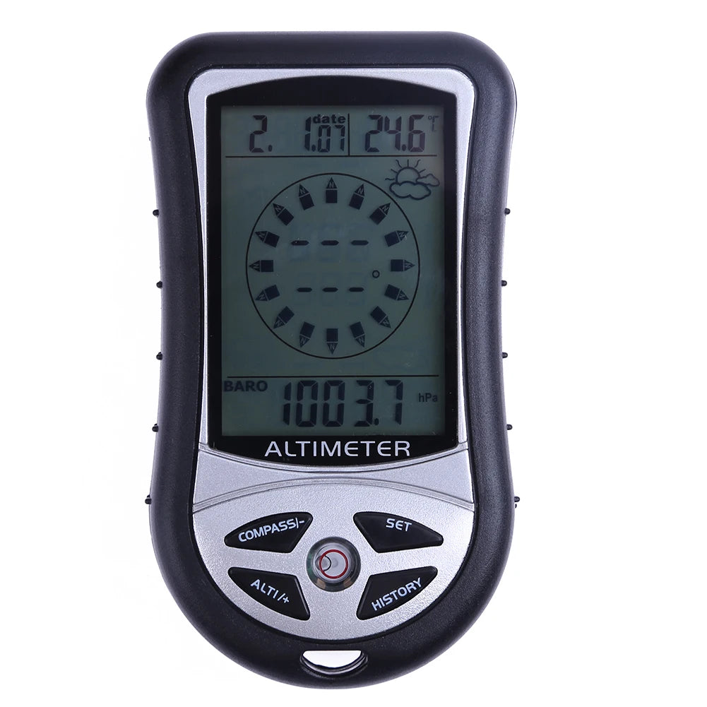 Compteur Numérique LCD Multifonction - Altimètre, Baromètre, Thermomètre, Boussole et Prévisions Météo - BLACKBEARD OUTDOOR INDUSTRIES
