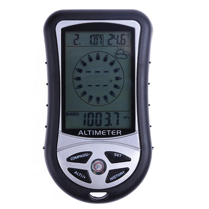 Compteur Numérique LCD Multifonction - Altimètre, Baromètre, Thermomètre, Boussole et Prévisions Météo - BLACKBEARD OUTDOOR INDUSTRIES