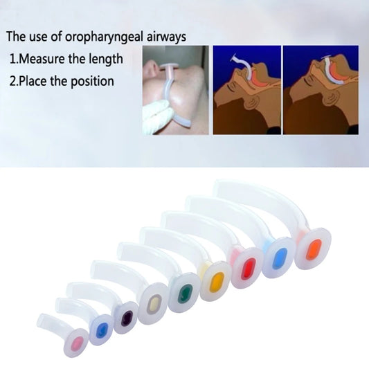 9 Pièces Tube Respiratoire Jetable Guedel - Code Couleur Oral, Airway Tube Premier Secours - BLACKBEARD OUTDOOR INDUSTRIES