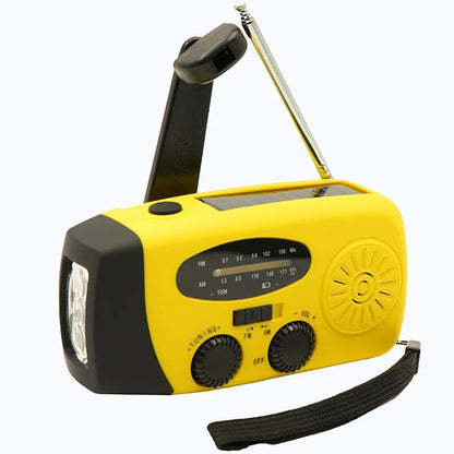 Radio Portable d'Urgence Rechargeable 2000mAh – Radio Solair, Manivelle et USB avec Flashlight, Radio AM/FM/SW, Radio Météo pour Survie, Batterie Rechargeable et Chargeur de Secours - BLACKBEARD OUTDOOR INDUSTRIES