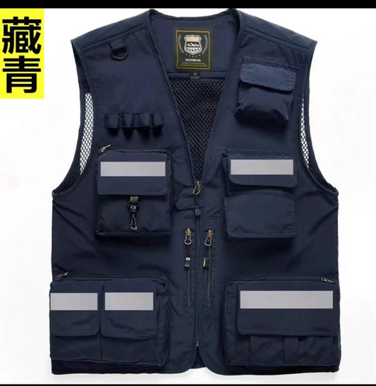 Gilet de Sécurité Réfléchissant Haute Visibilité - Veste de Travail Fluorescente pour Motocyclistes - BLACKBEARD OUTDOOR INDUSTRIES