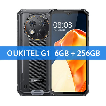 OUKITEL G1 Rugged Smartphone – Global Version 6.52" HD+ | 10600mAh | 6GB + 256GB | Android 14 | 48MP + 2MP Caméra - BLACKBEARD OUTDOOR INDUSTRIES