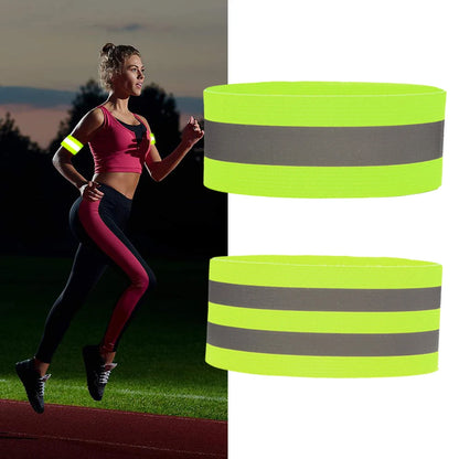 Bandes Réfléchissantes Élastiques - Armbands, Bracelets, Bandes de Cheville et Jambes, Haute Visibilité pour Sécurité Nocturne (Course, Cyclisme, Marche) - BLACKBEARD OUTDOOR INDUSTRIES