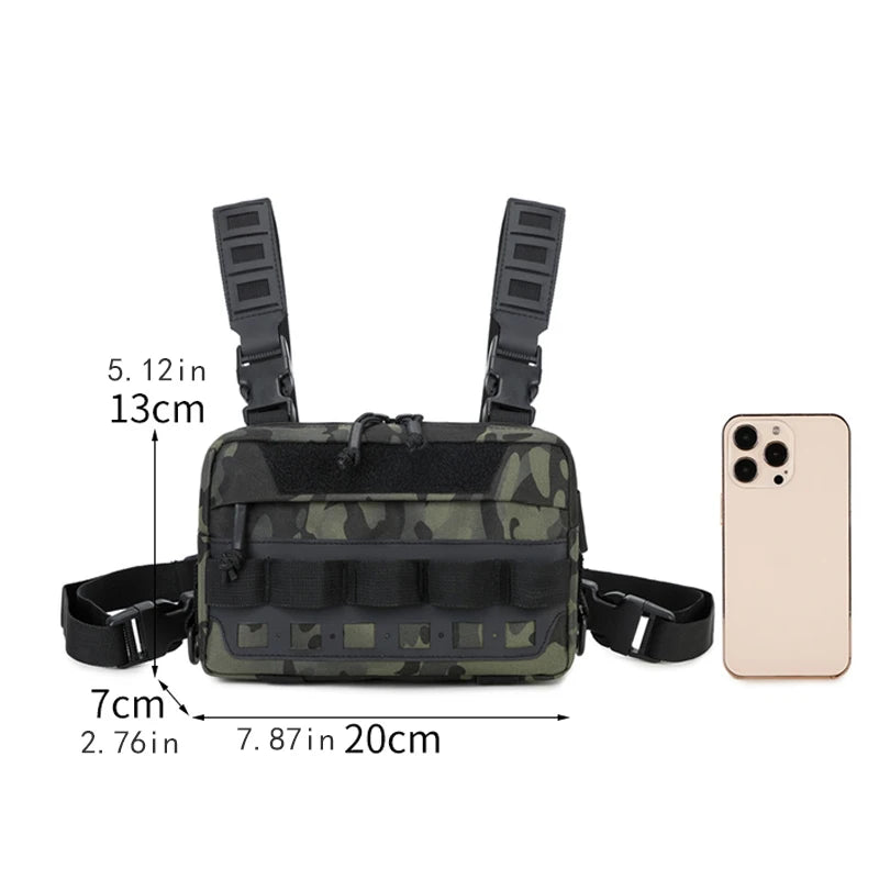 Sac tactique compact à porter sur la poitrine – Unisex, avec multiples poches pour un rangement sécurisé des équipements, accessoires et essentiels - BLACKBEARD OUTDOOR INDUSTRIES