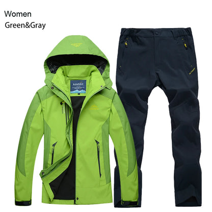Ensemble Veste & Pantalon de Randonnée Femme TRVLWEGO | Imperméable 20000MM | Coupe-Vent | Outdoor Camping Trekking - BLACKBEARD OUTDOOR INDUSTRIES