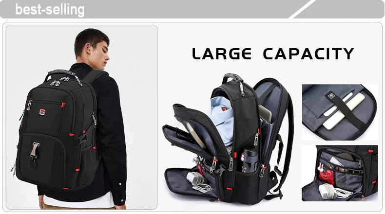 Sac à Dos Ordinateur Étanche 2025 – 17"/20" | Grande Capacité, USB, Antivol | Homme & Femme - BLACKBEARD OUTDOOR INDUSTRIES