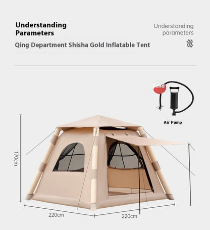 Tente Gonflable Lohascamping pour 4-5 Personnes - Air Shelter Dome Tent - BLACKBEARD OUTDOOR INDUSTRIES
